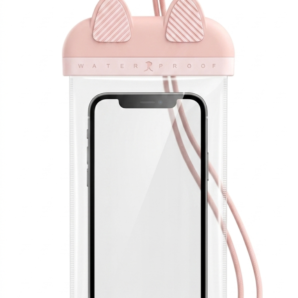 WiWU Kitty Waterproof Bag - Funda Impermeable para Móvil (Rosa)