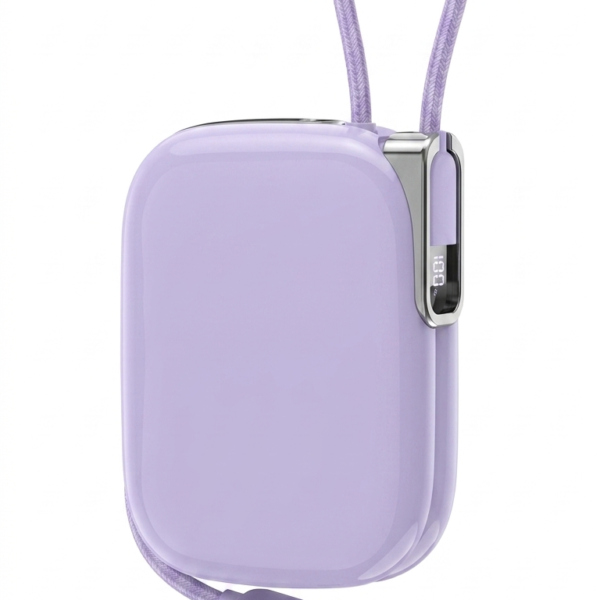 Power Bank Magnético WiWU Sugar 10000mAh – Carga Rápida 22.5W con Cables Integrados y Pantalla LED